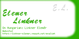 elemer linkner business card