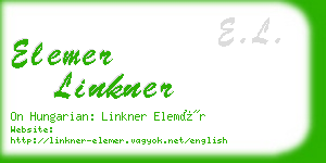 elemer linkner business card